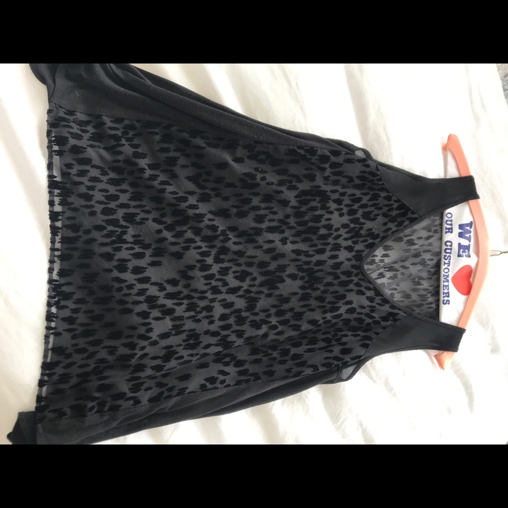 Sanctuary Black leopard print blouse